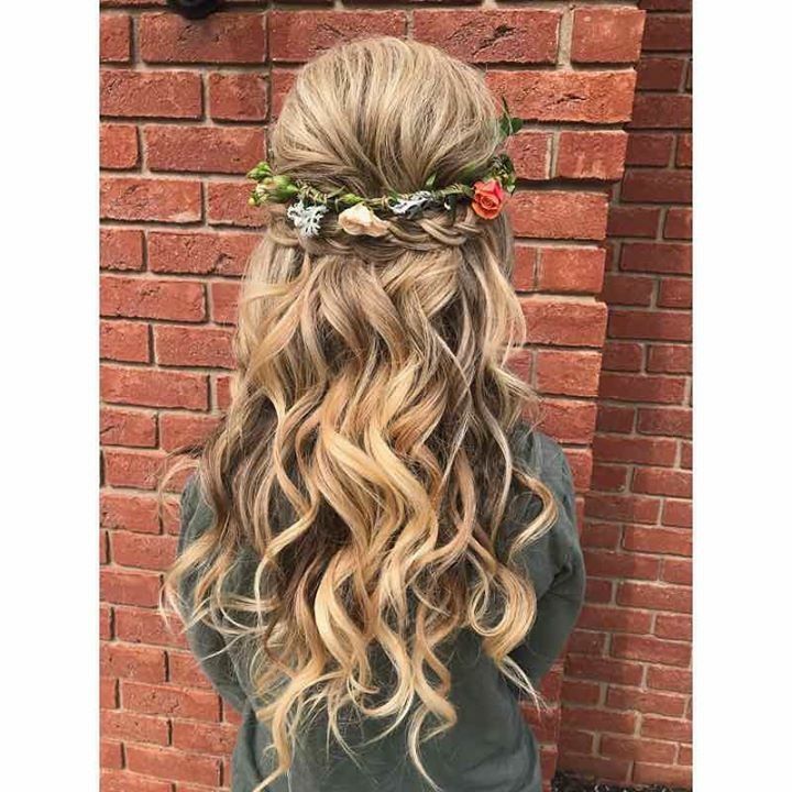 wedding updo with flowers